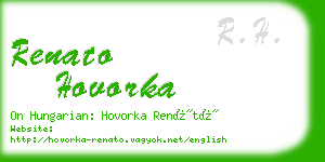 renato hovorka business card